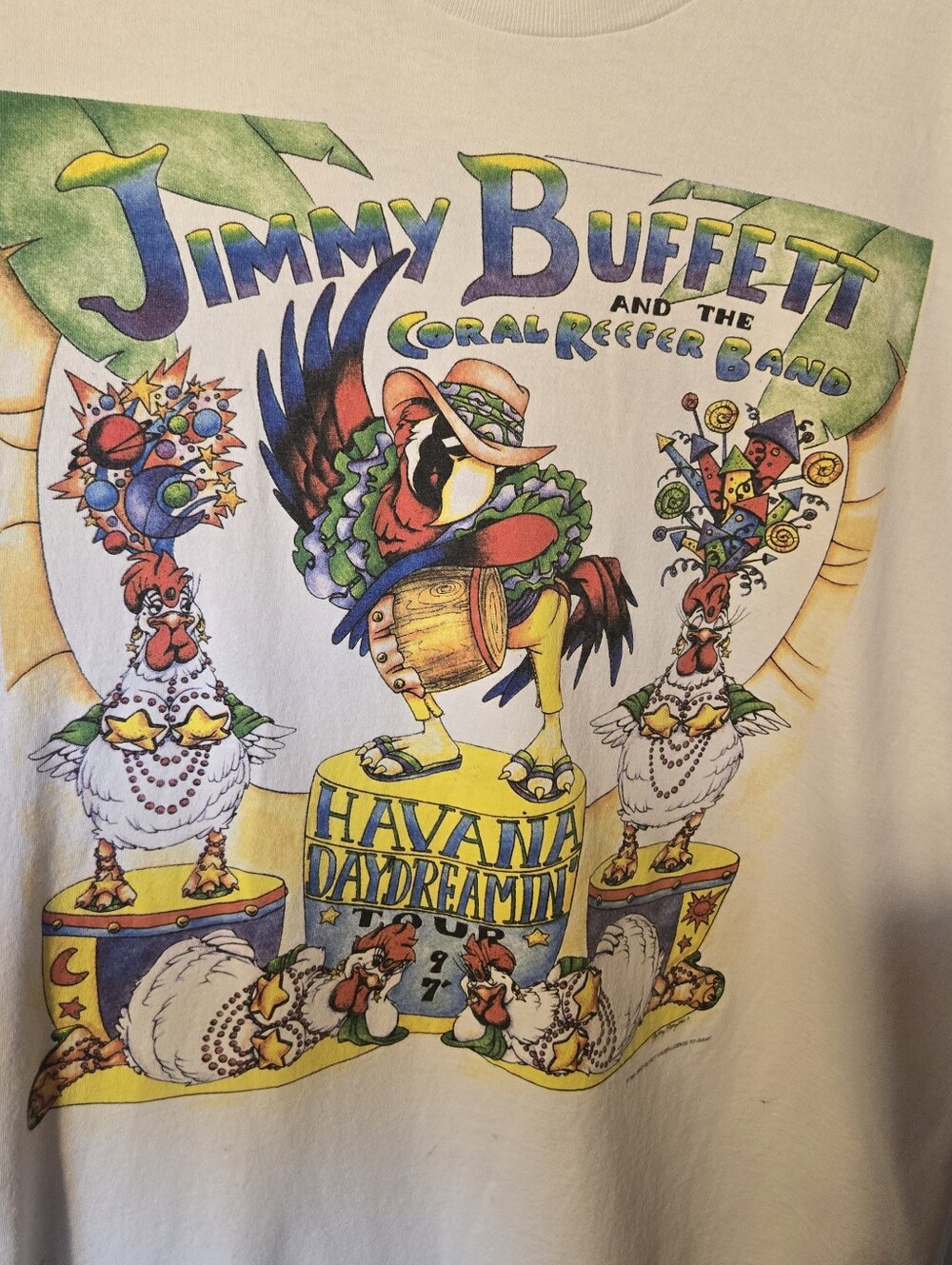 Vintage Jimmy Buffett Shirt Mens XXL  90s Giant Tag Havana Daydreamin Tour Rare